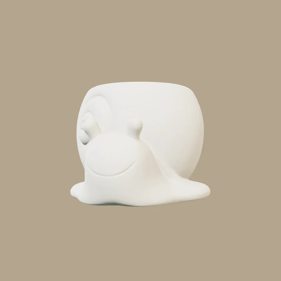 Maceta con forma de caracol · vista previa 3D